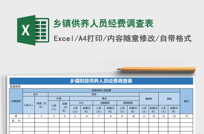 2025乡镇供养人员经费调查表