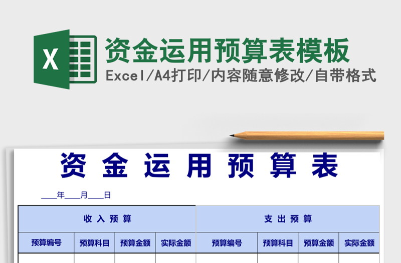 2025资金运用预算表模板