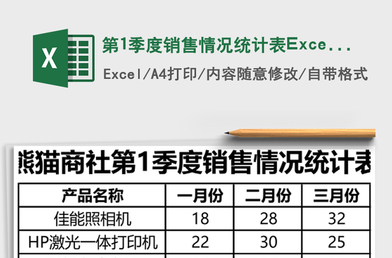 2025第1季度销售情况统计表Excel模板