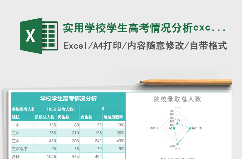 2025实用学校学生高考情况分析excel
