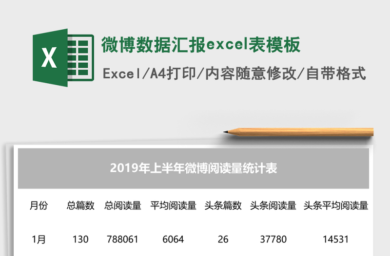 2025微博数据汇报excel表模板