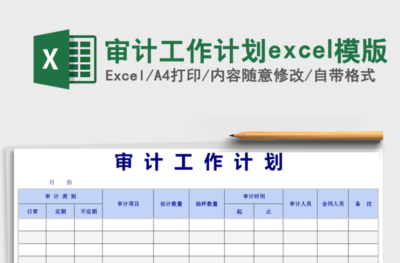 2025审计工作计划excel模版