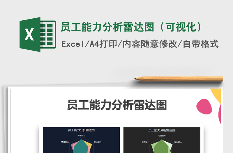 2024年员工能力分析雷达图（可视化）