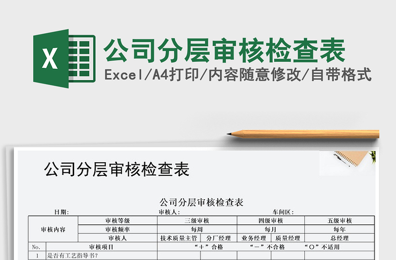 2025年公司分层审核检查表