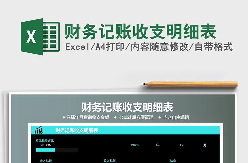 2025年财务记账收支明细表