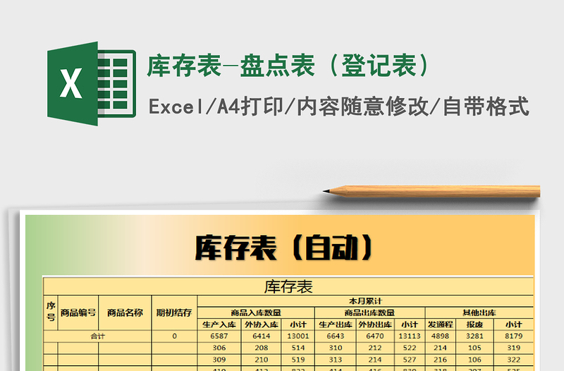 2025年库存表-盘点表（登记表）