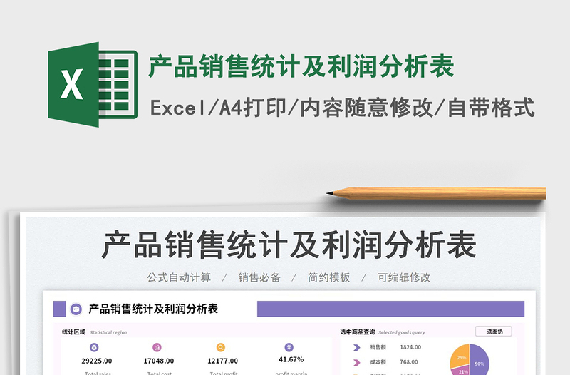 2025产品销售统计及利润分析表免费下载