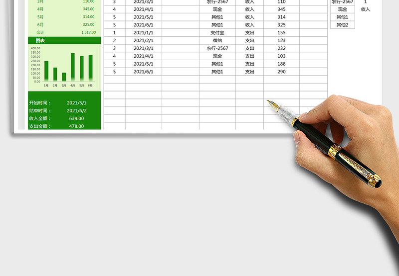 2025财务收入支出现金日记账免费下载