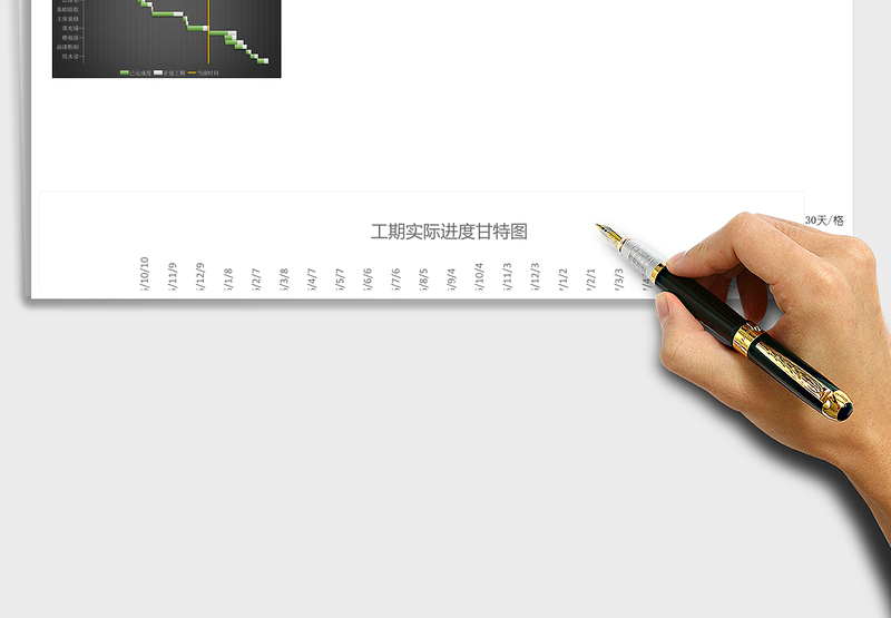 项目工期进度计划甘特图excel模板