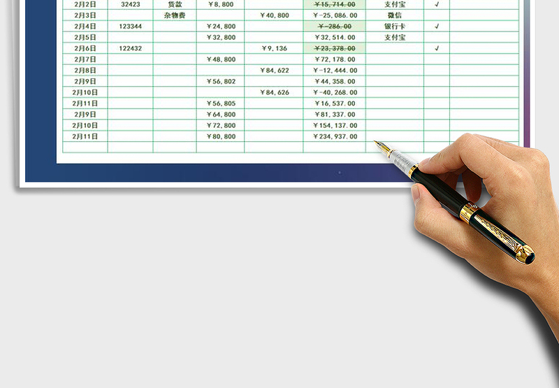 2025年收支记账表（自动计算）