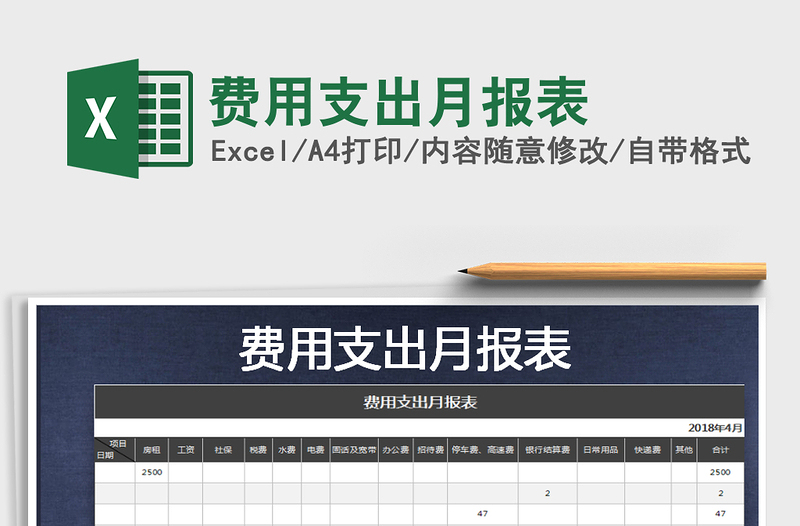 2025年费用支出月报表