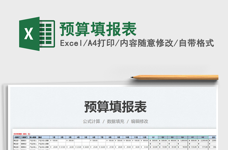 2025预算填报表免费下载