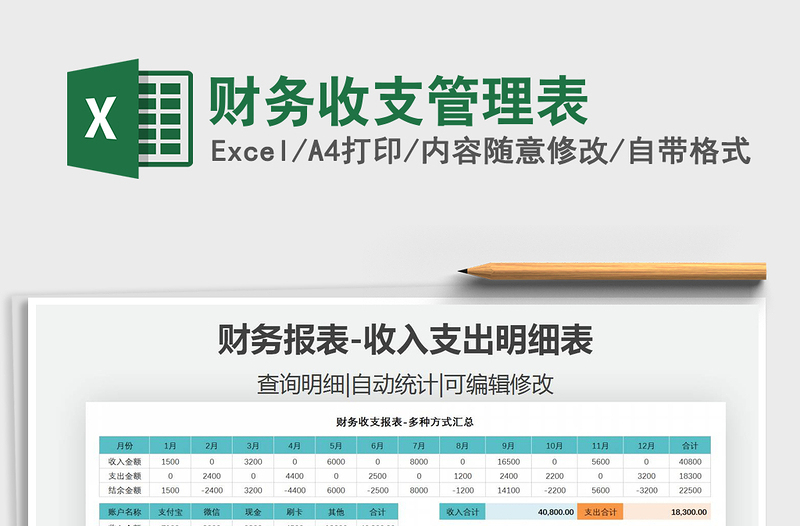 2025年财务收支管理表