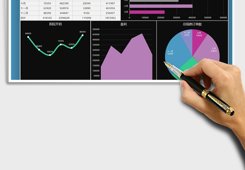 2025年医院营业数据分析图表模板