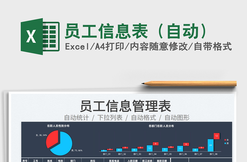 2025员工信息表（自动）免费下载