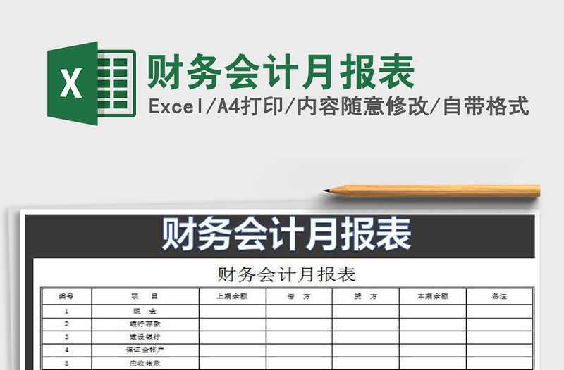 2025年财务会计月报表