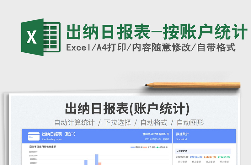2025出纳日报表-按账户统计免费下载