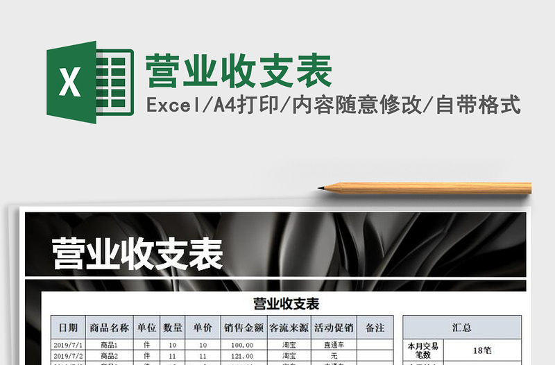 2025年营业收支表