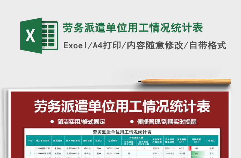 2025年劳务派遣单位用工情况统计表
