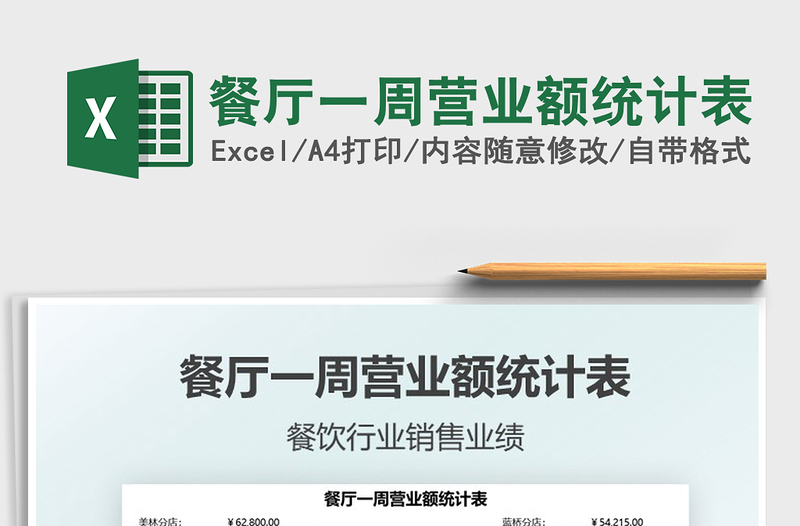 2025餐厅一周营业额统计表免费下载
