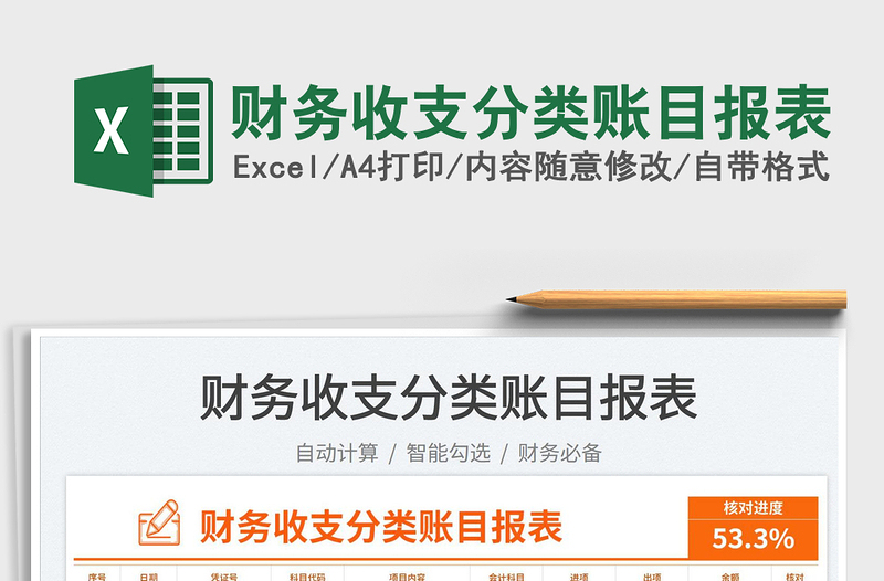 2025财务收支分类账目报表免费下载