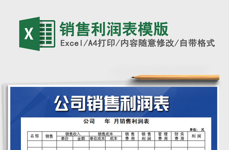 2025年销售利润表模版
