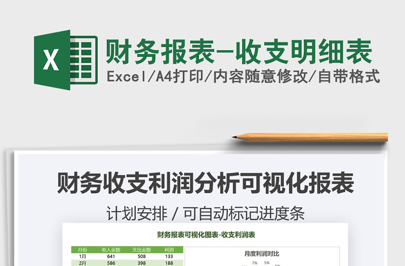 2025年财务报表-收支明细表免费下载