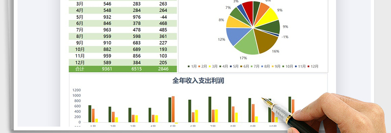 2025年财务报表-收支明细表免费下载