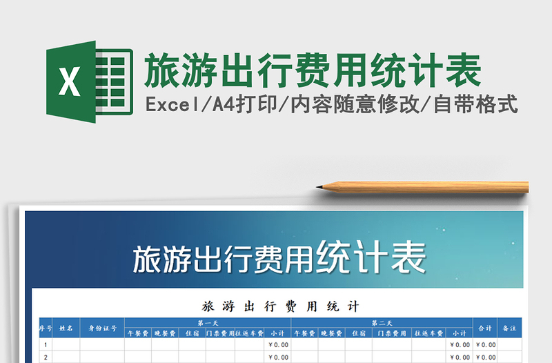 2025年旅游出行费用统计表