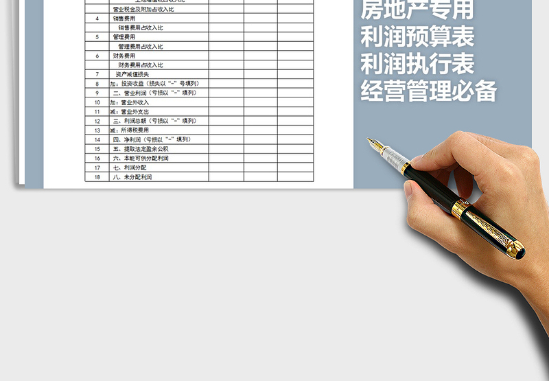 2025年利润预算执行表（房地产专用）