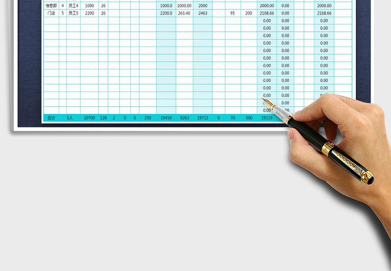 2025年员工工资表模板(带公式)