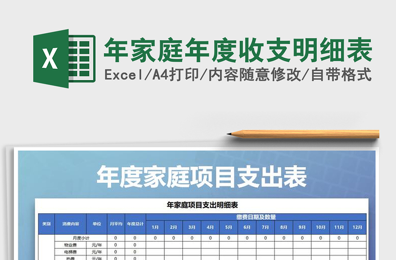 2025年年家庭年度收支明细表