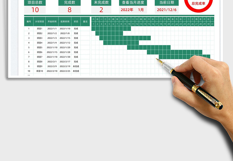 2025企业项目工作计划进度一览表免费下载