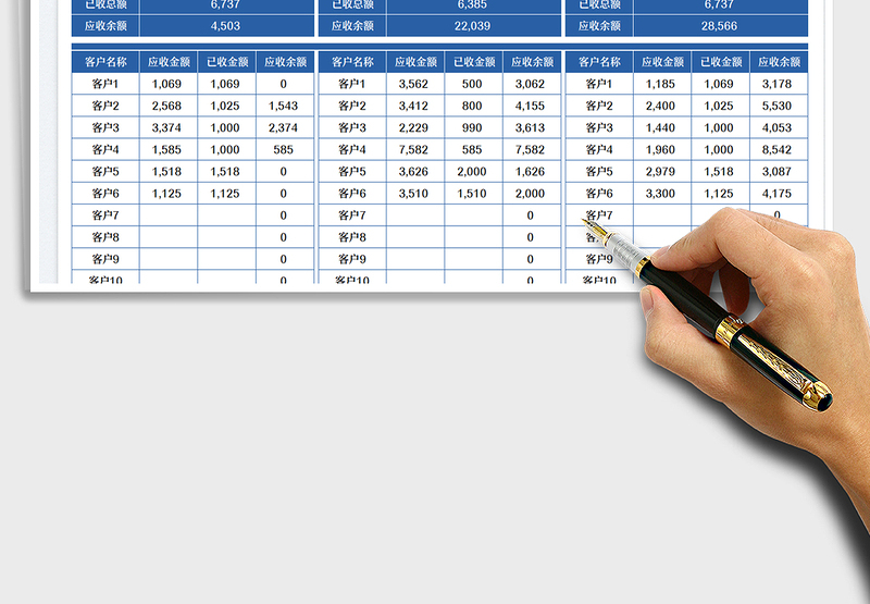 2025应收账款明细表免费下载