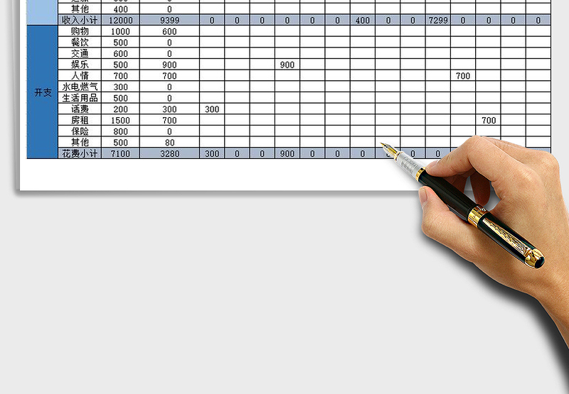 2025年家庭收支明细表
