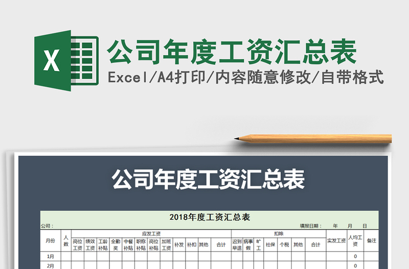 2025年公司年度工资汇总表