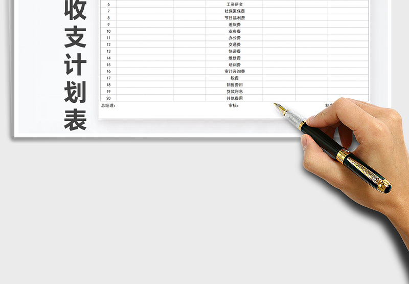 2025年企业月资金收支计划表