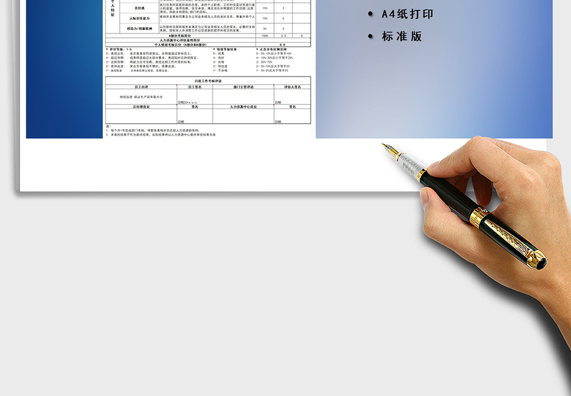 2025年月度工作考核表免费下载