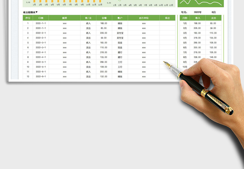 2025通用财务收支记账表免费下载