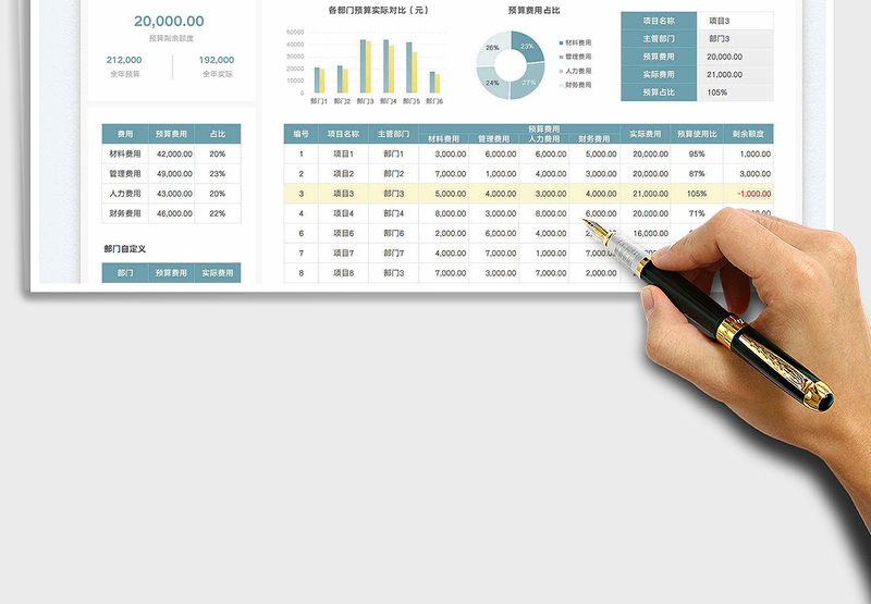 2025项目预算实施统计表免费下载