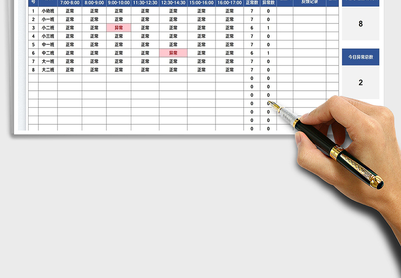 2025幼儿园巡班记录表免费下载