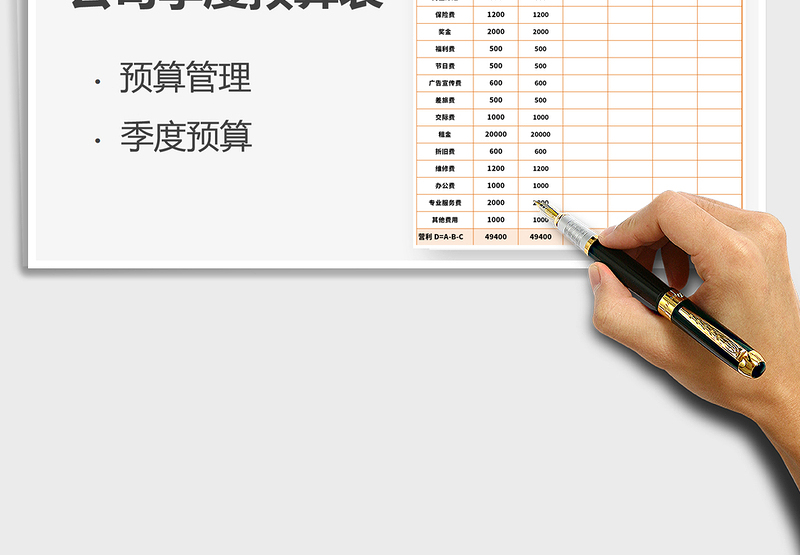 2025年公司财务季度预算表