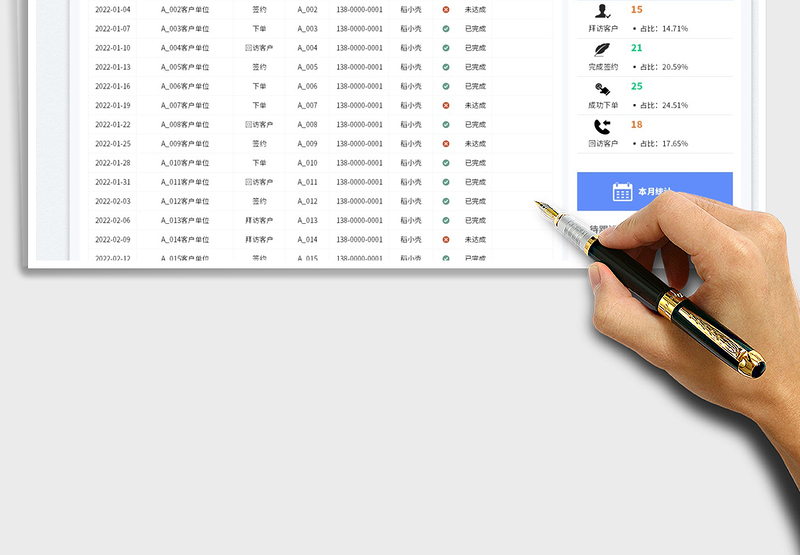 2025客户跟进明细表