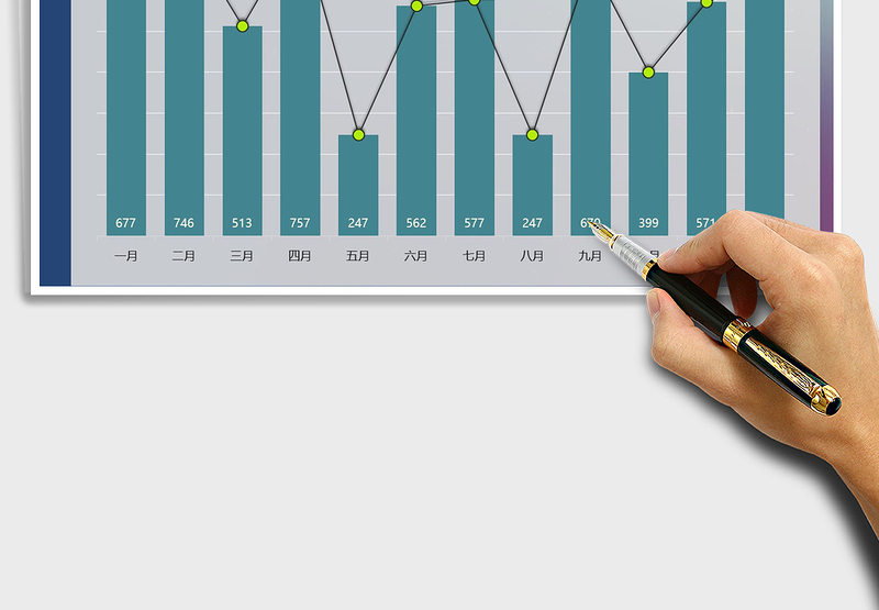 折线柱形图数据图表