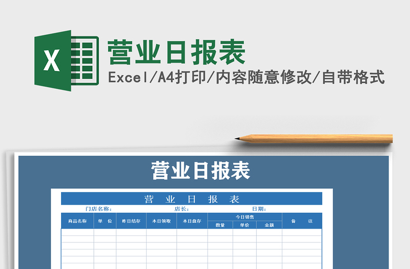 2025年营业日报表