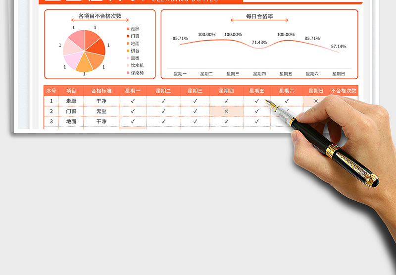 2025简约卫生值日表免费下载