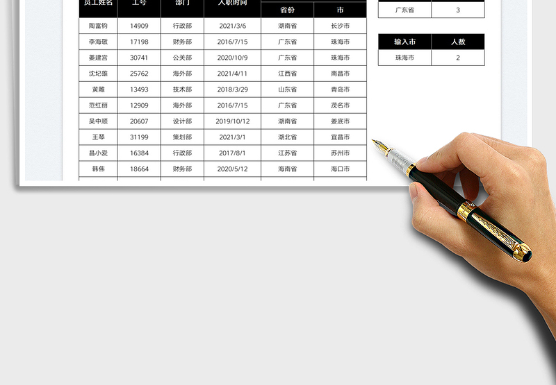 2025员工户籍信息统计表免费下载