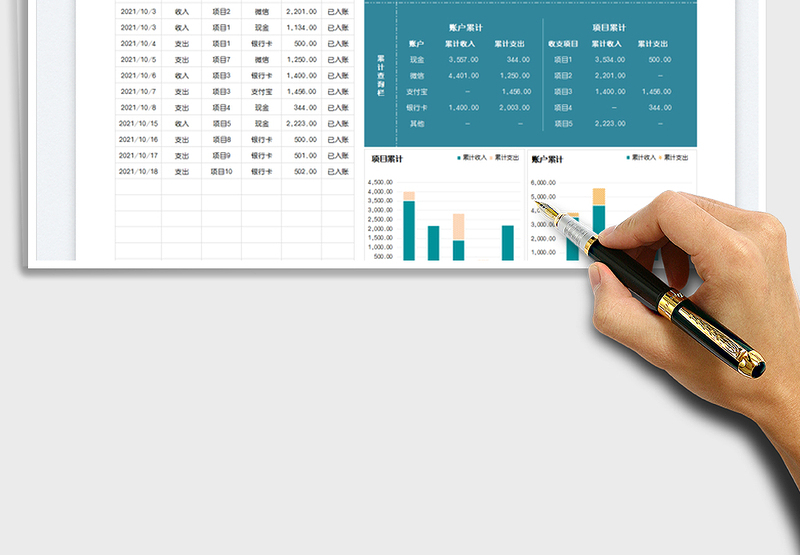 2025财务收支记账表免费下载
