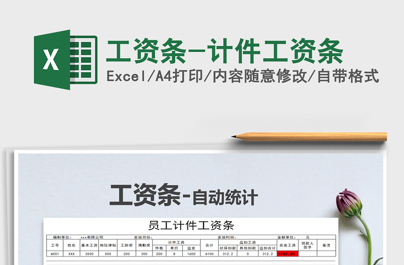 2025年工资条-计件工资条