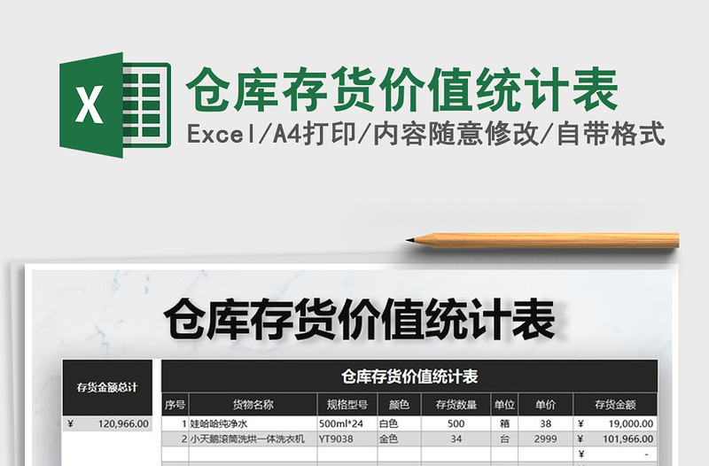 2025年仓库存货价值统计表
